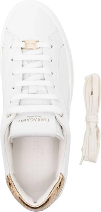 Ferragamo Dahlia leather sneakers White