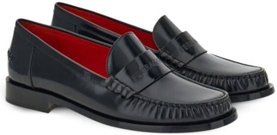 Ferragamo debossed-logo leather loafers Black