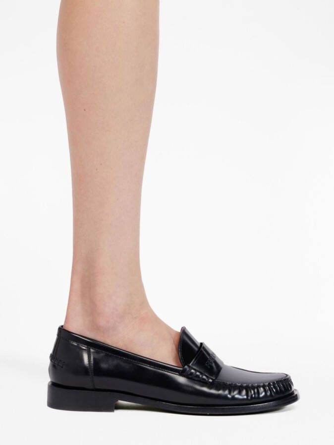 Ferragamo debossed-logo leather loafers Black