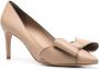 Ferragamo Double Bow leather pumps Brown - Thumbnail 2