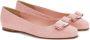 Ferragamo Double-bow textured-finish ballerina shoes Pink - Thumbnail 2