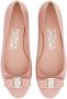 Ferragamo Double-bow textured-finish ballerina shoes Pink - Thumbnail 4