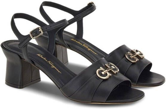 Ferragamo Double Gancini 55mm sandals Black