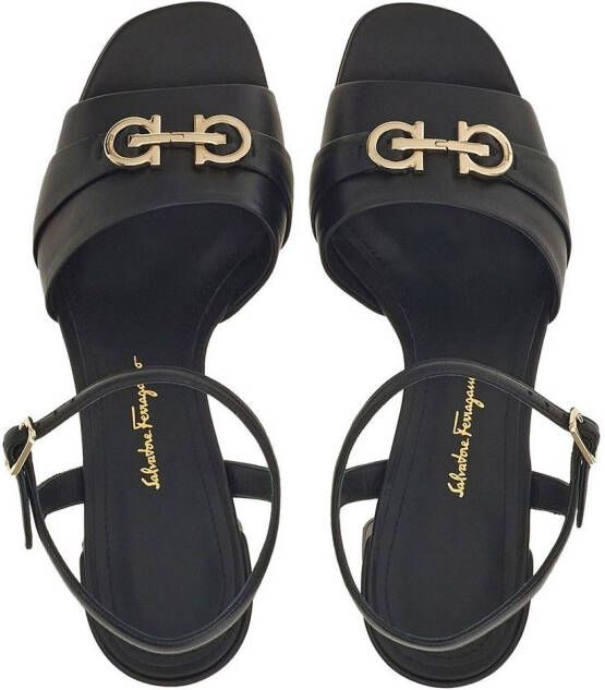 Ferragamo Double Gancini 55mm sandals Black