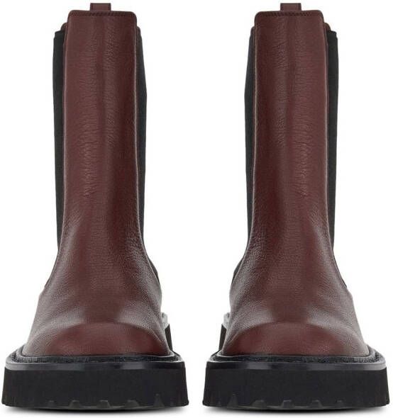 Ferragamo Double Gancini chelsea boots Red