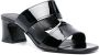 Ferragamo double-strap leather mules Black - Thumbnail 2