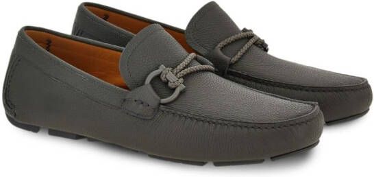 Ferragamo Drive Gancini-buckle leather loafers Grey