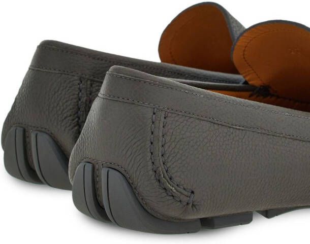 Ferragamo Drive Gancini-buckle leather loafers Grey