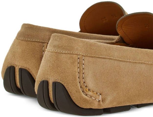 Ferragamo Driver Gancini-buckle leather loafers Neutrals