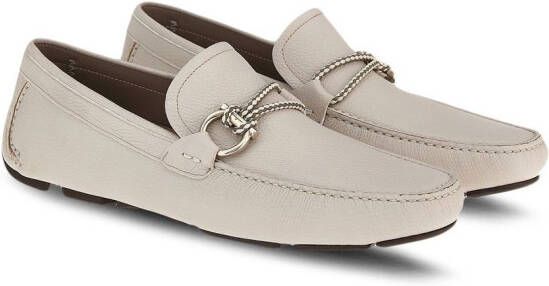 Ferragamo Driver Gancini-ornament loafers Neutrals