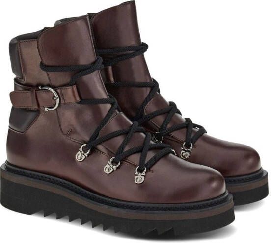 Ferragamo Elimo lace-up boots Brown