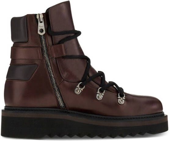 Ferragamo Elimo lace-up boots Brown