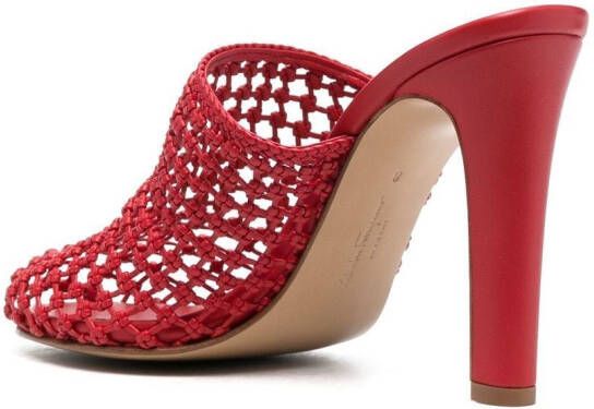 Ferragamo Ella high-heeled mules Red