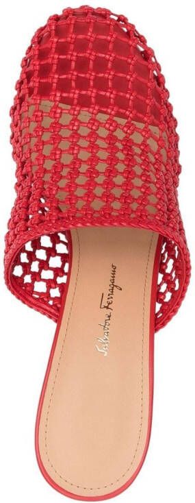 Ferragamo Ella high-heeled mules Red