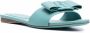 Ferragamo embossed bow-detail sandals Blue - Thumbnail 2
