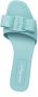 Ferragamo embossed bow-detail sandals Blue - Thumbnail 4