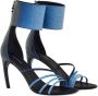 Ferragamo faded-effect 85mm leather sandals Blue - Thumbnail 2