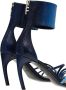 Ferragamo faded-effect 85mm leather sandals Blue - Thumbnail 3