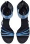 Ferragamo faded-effect 85mm leather sandals Blue - Thumbnail 4