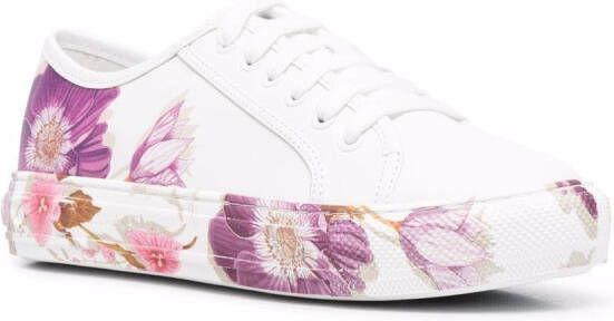 Ferragamo floral-print sneakers White