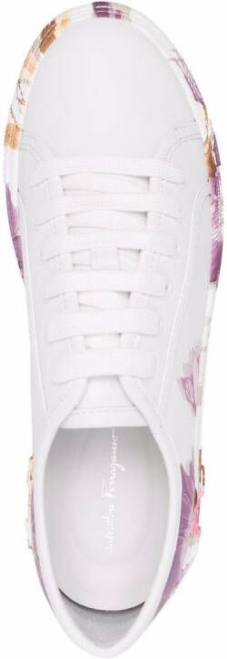 Ferragamo floral-print sneakers White