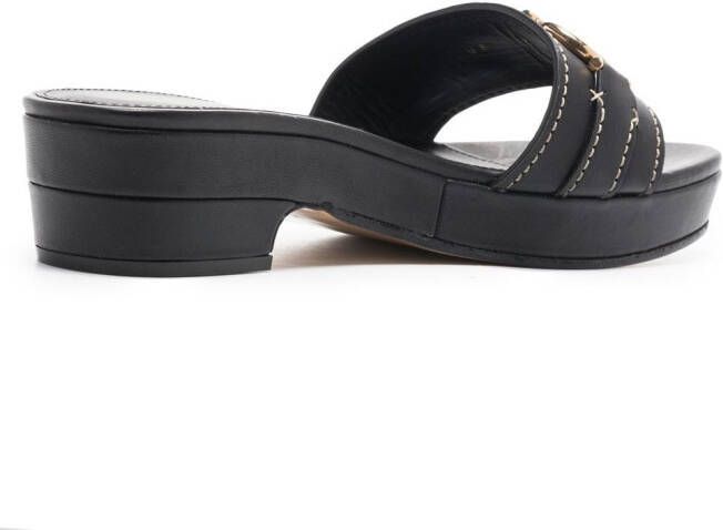 Ferragamo Gancini 45mm leather mules Black