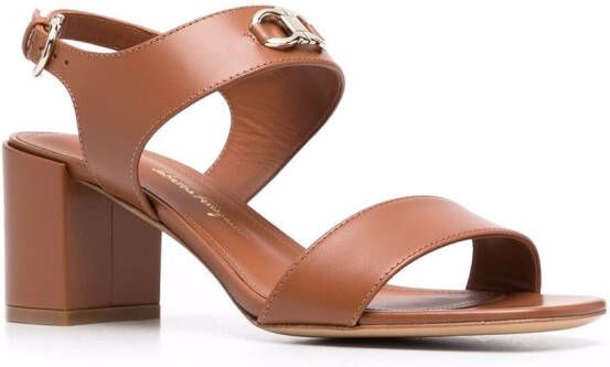 Ferragamo Gancini 55mm sandals Brown