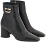 Ferragamo Gancini 60mm leather ankle boots Black - Thumbnail 2