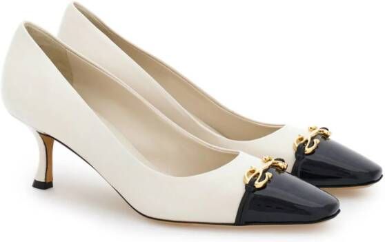 Ferragamo Gancini 60mm leather pumps White