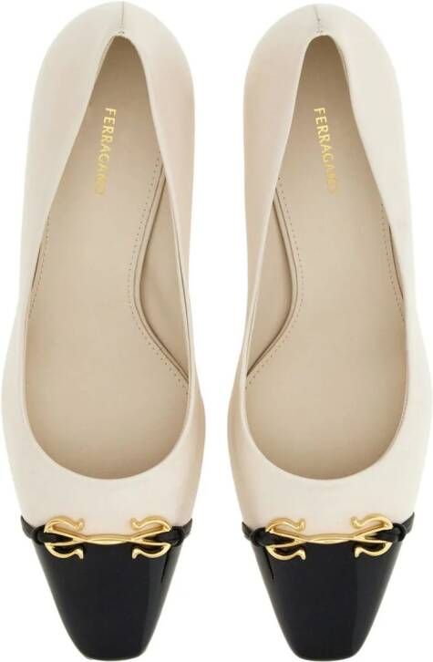 Ferragamo Gancini 60mm leather pumps White