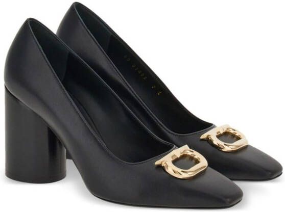 Ferragamo Gancini 85mm leather pumps Black