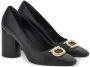 Ferragamo Gancini 85mm leather pumps Black - Thumbnail 2