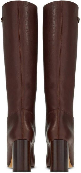 Ferragamo Gancini-bit leather boots Brown