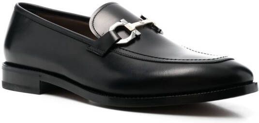 Ferragamo Gancini-buckle detail loafers Black