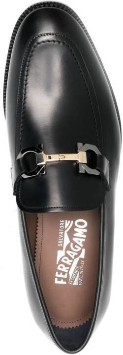 Ferragamo Gancini-buckle detail loafers Black