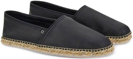 Ferragamo Gancini-buckle leather espadrilles Black