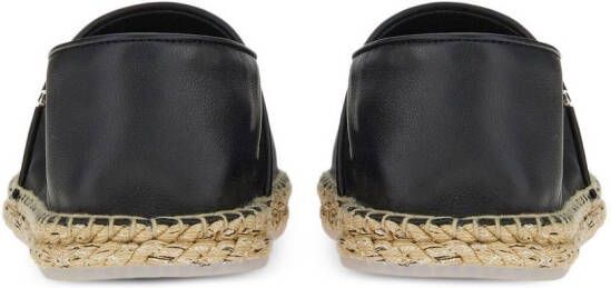 Ferragamo Gancini-buckle leather espadrilles Black