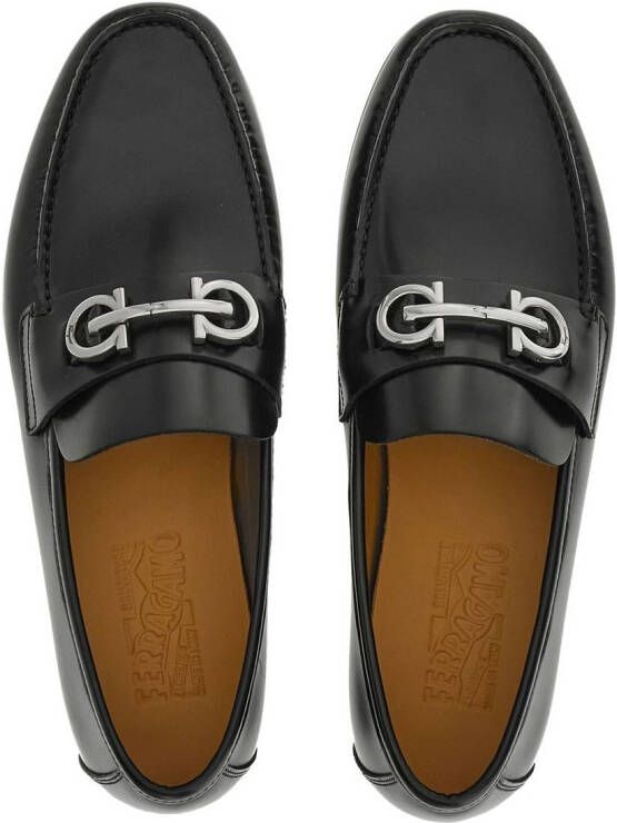 Ferragamo Gancini-buckle loafers Black