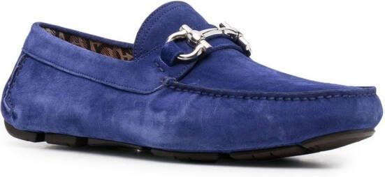 Ferragamo Gancini-buckle loafers Blue
