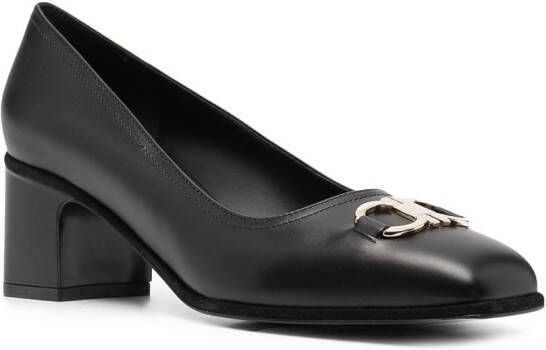 Ferragamo gancini buckle pumps Black