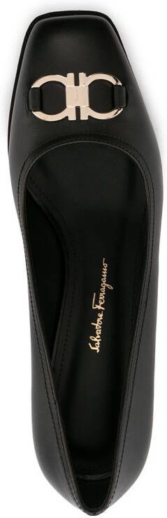 Ferragamo gancini buckle pumps Black