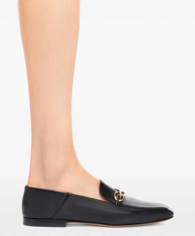 Ferragamo Gancini-charm leather loafers Black