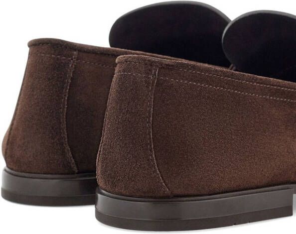 Ferragamo Gancini-charm leather mocassin loafers Brown