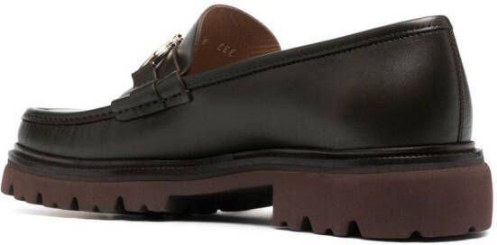 Ferragamo Gancini chunky leather loafers Brown