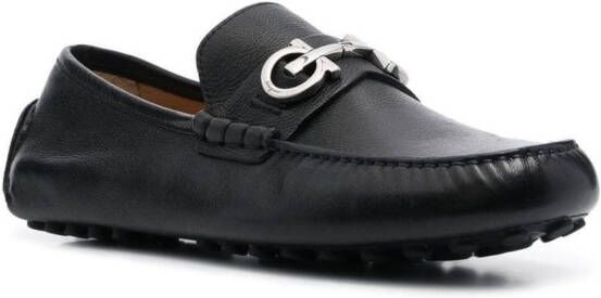 Ferragamo Gancini-detail driver shoes Black