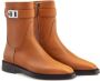 Ferragamo Gancini-detail leather ankle boots Brown - Thumbnail 2