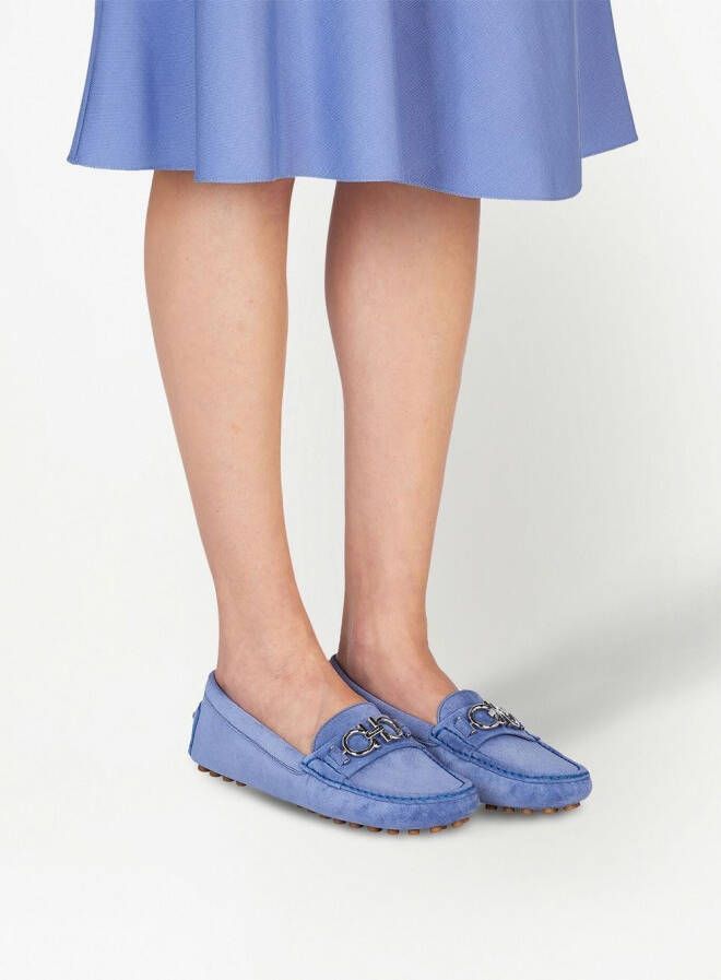 Ferragamo Gancini Driver loafers Blue