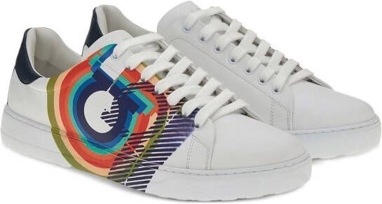 Ferragamo Gancini graphic-print sneakers White