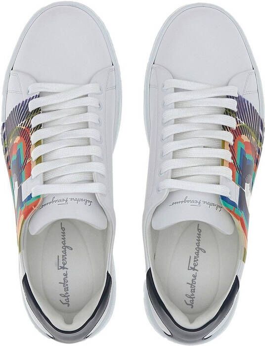 Ferragamo Gancini graphic-print sneakers White