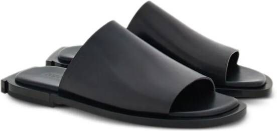 Ferragamo Gancini-heel leather mules Black